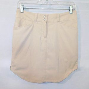 Adidas Womens 2 Khaki Tan Skort reflective Activewear Skirt Short